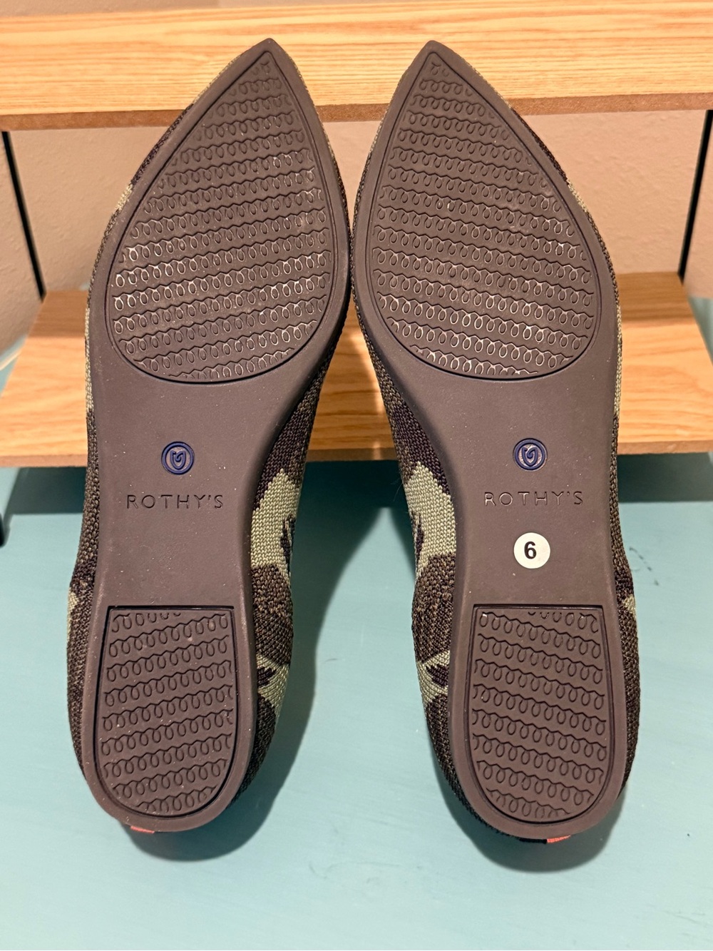 Rothy’s The Point Flats Olive Camo  Size 6 Women’s - Picture 4 of 5